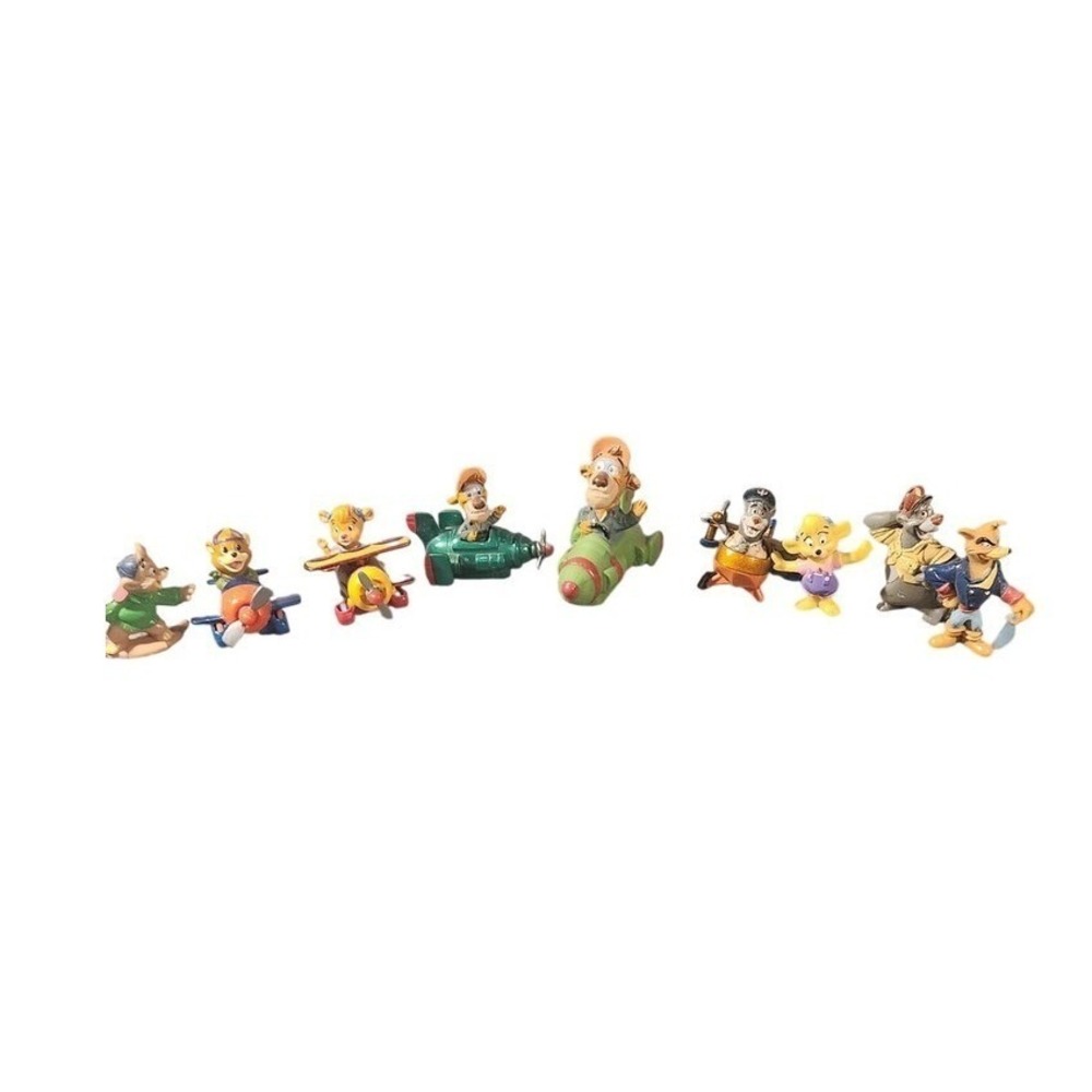 Vintage Disney TaleSpin PVC Figure Airplane Toy Lot Set of 9 Baloo Don Karnage